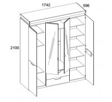 Шкаф Torino 4DG2S Z