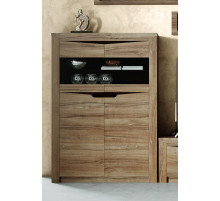 Шкаф-витрина Соренто двухдверный дуб стирлинг