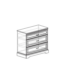 Комод для белья Парма 801 кремовый белый